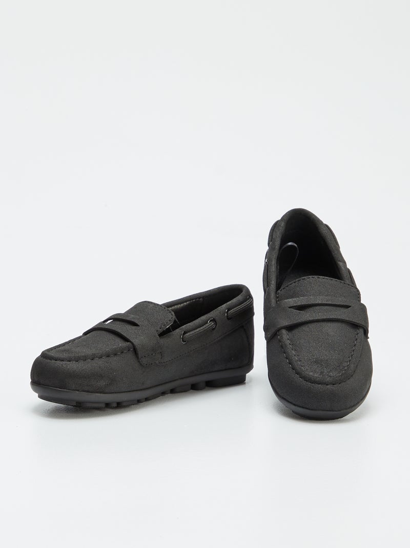 Mocassins de vela lisos PRETO - Kiabi
