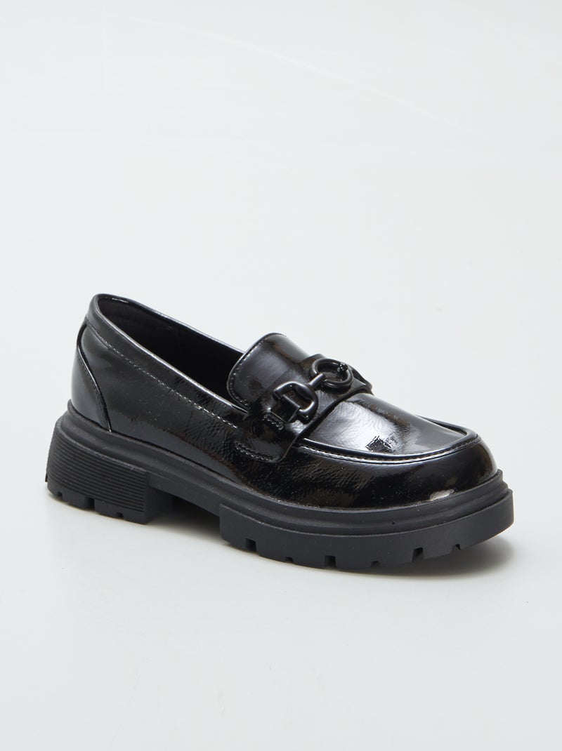 Mocassins de verniz Preto - Kiabi
