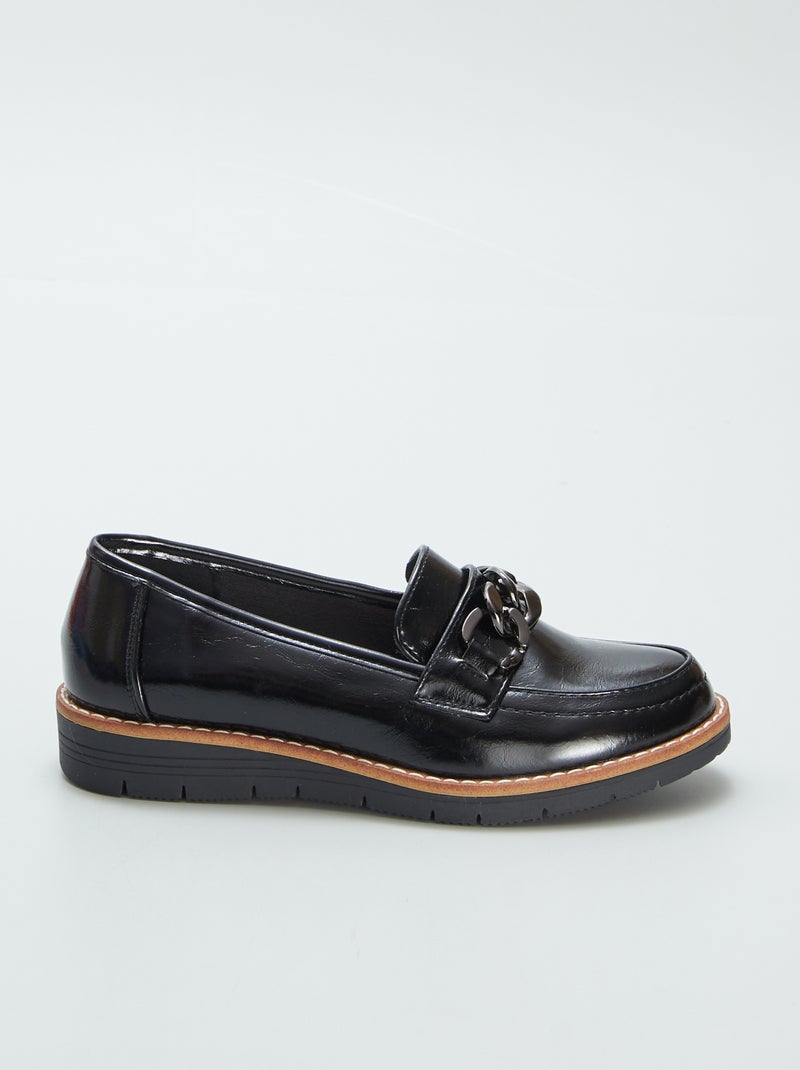 Mocassins de verniz PRETO - Kiabi