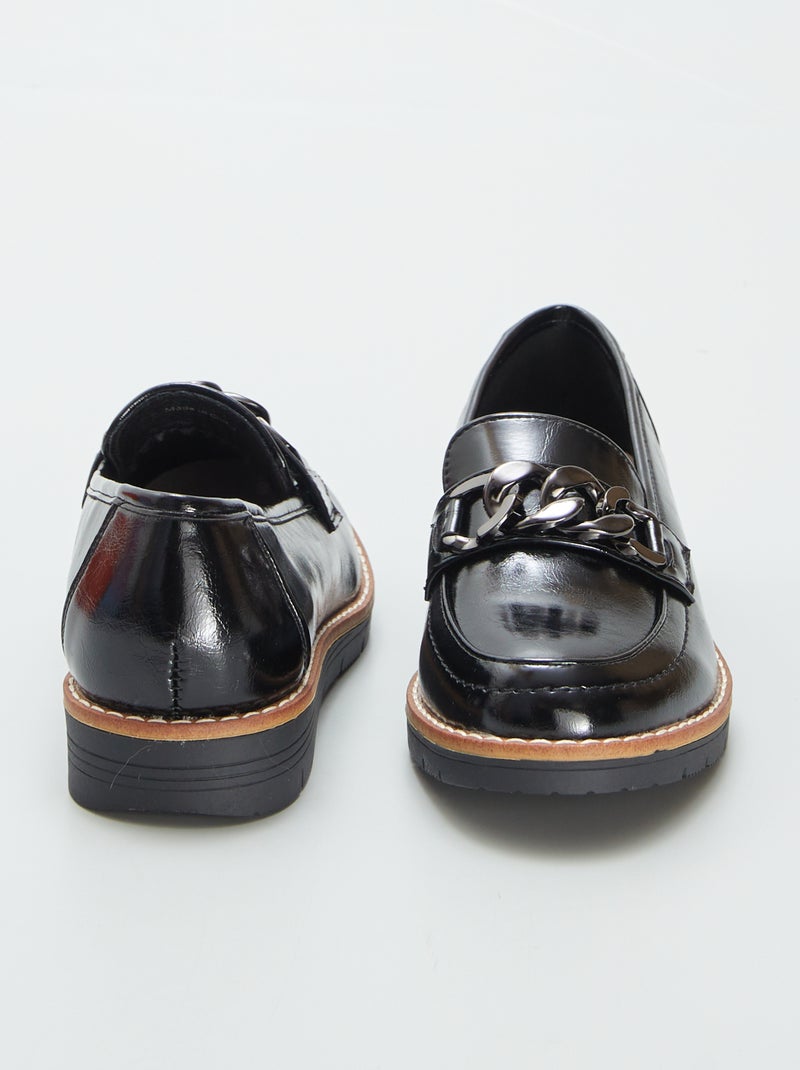 Mocassins de verniz PRETO - Kiabi