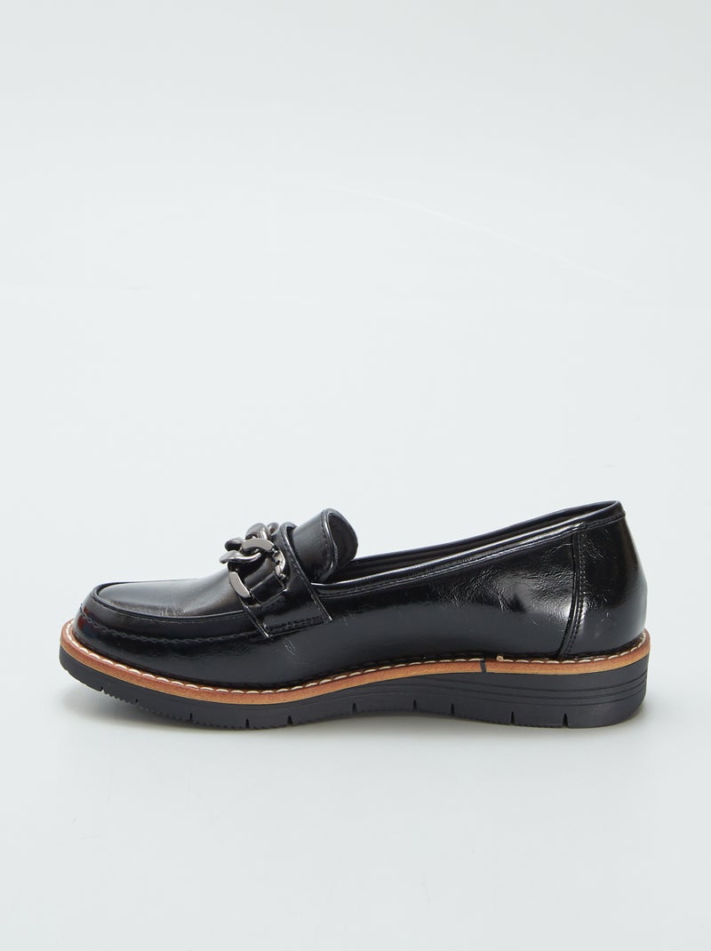 Mocassins de verniz PRETO - Kiabi