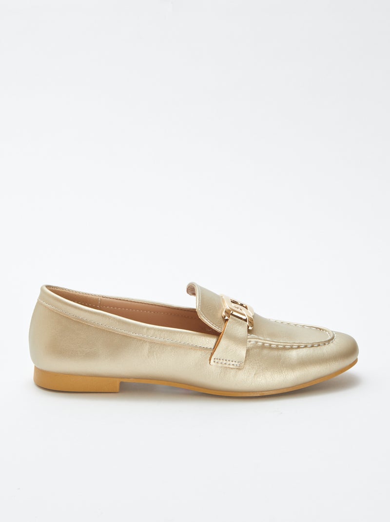 Mocassins dourados BEGE - Kiabi