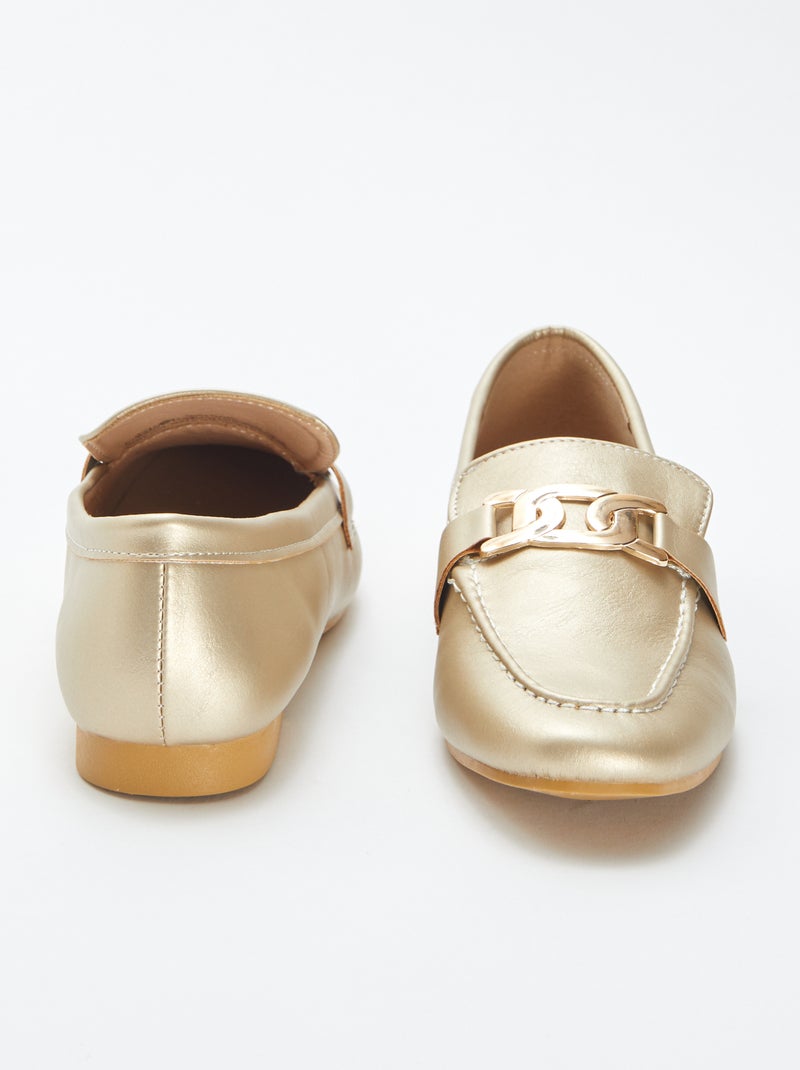 Mocassins dourados BEGE - Kiabi