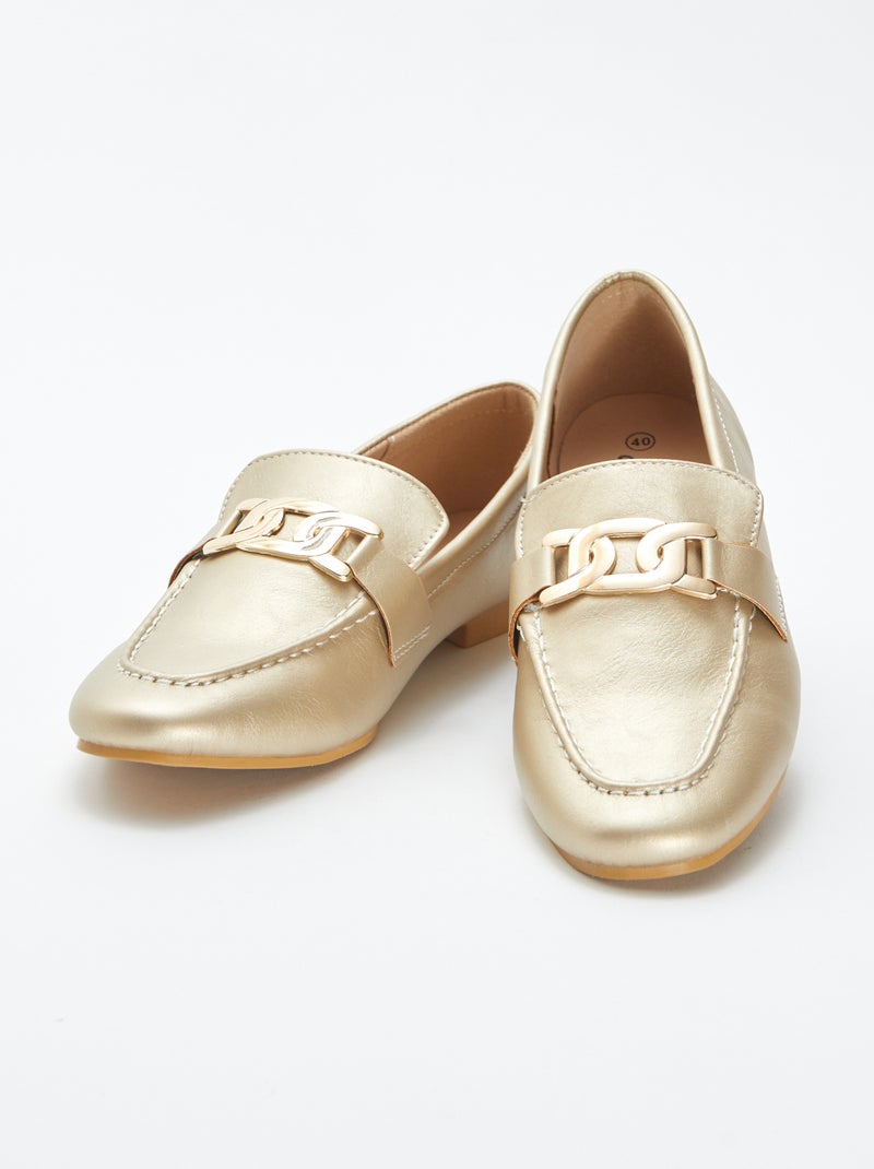 Mocassins dourados BEGE - Kiabi