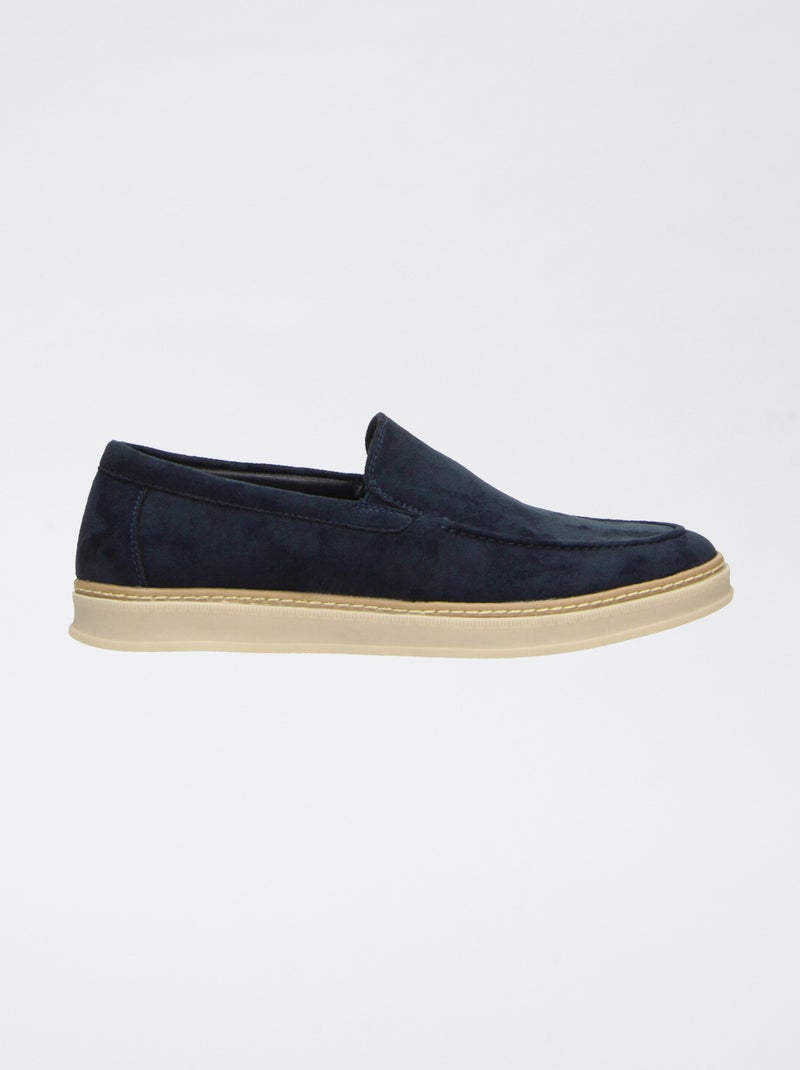 Mocassins em camurça Azul - Kiabi