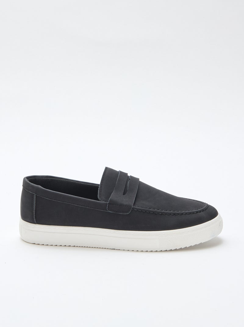 Mocassins em camurça Preto - Kiabi