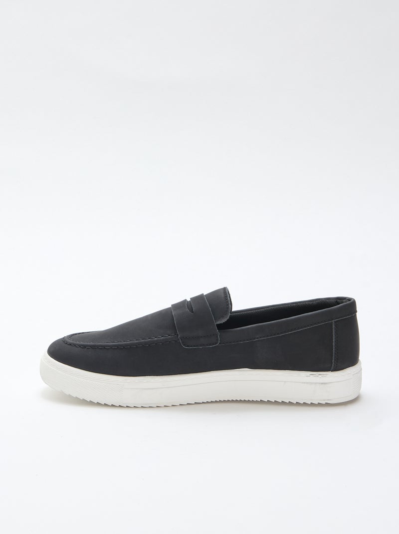 Mocassins em camurça Preto - Kiabi