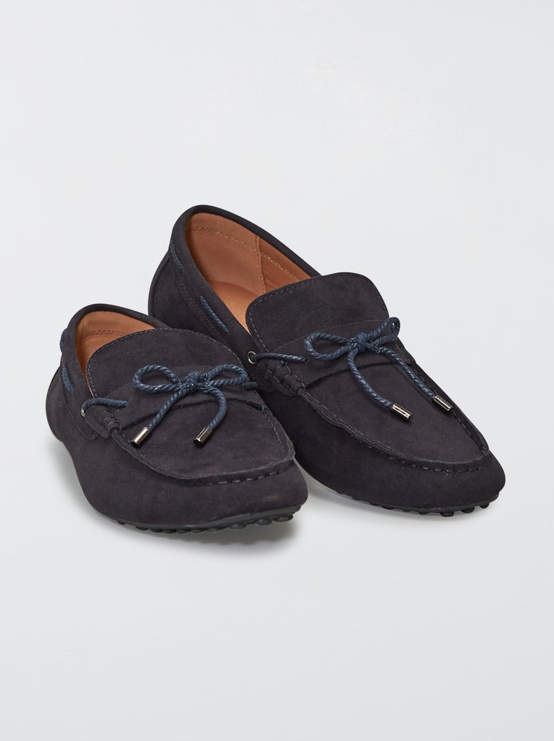 Mocassins em camurça sintética CINZA - Kiabi