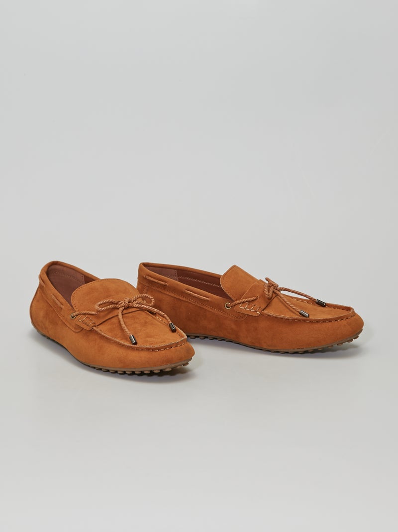 Mocassins em camurça sintética LARANJA - Kiabi