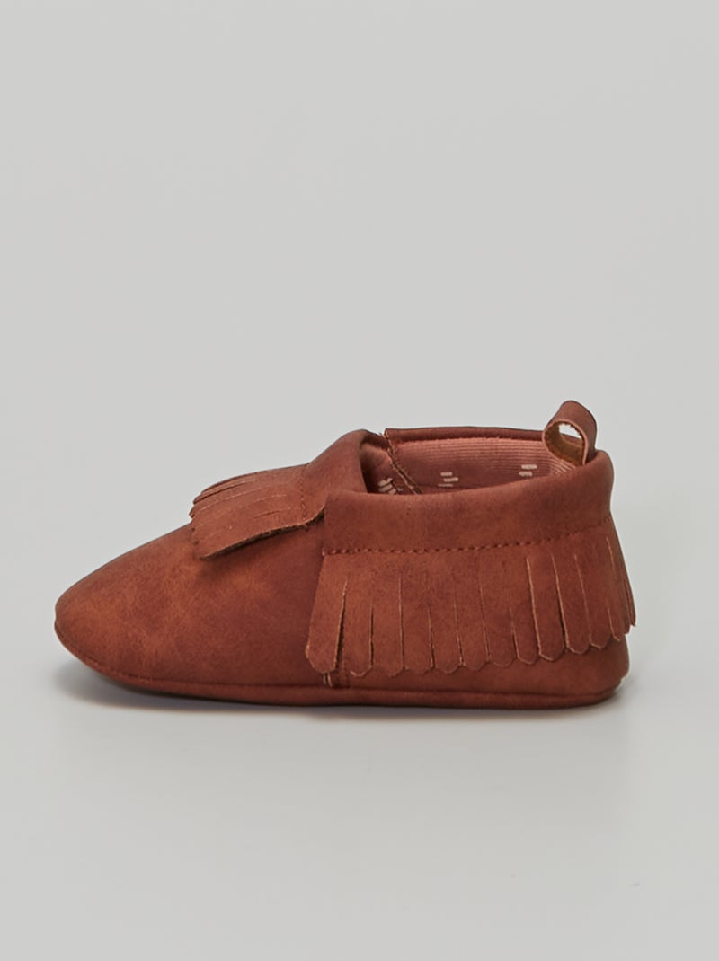 Mocassins em pele sintética ROSA - Kiabi