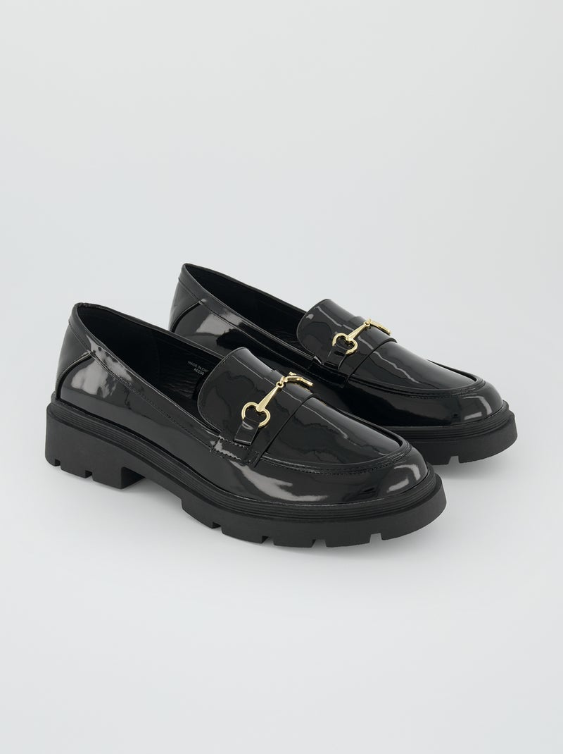 Mocassins em verniz  - Preto - Kiabi