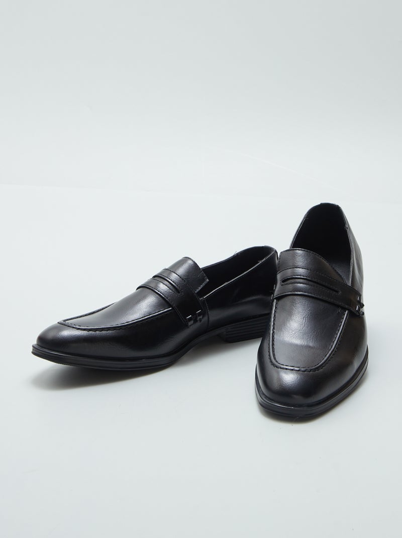 Mocassins em verniz PRETO - Kiabi