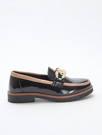Mocassins envernizados bicolores