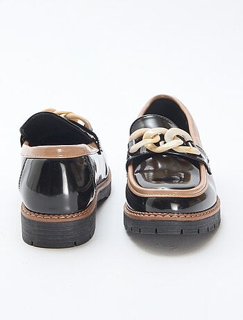 Mocassins envernizados bicolores