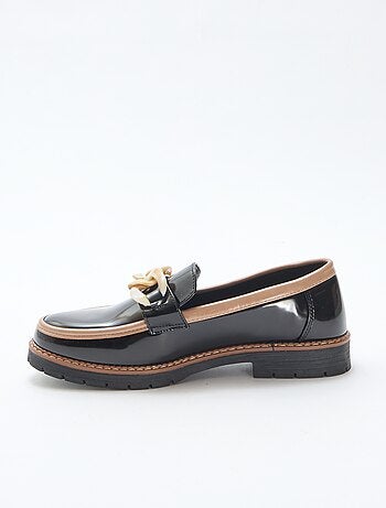 Mocassins envernizados bicolores