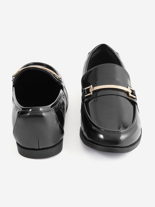 Mocassins envernizados com joias douradas fantasia - Kiabi