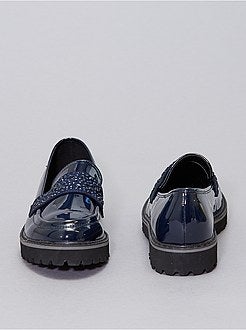 Mocassins envernizados com ouropel - Kiabi