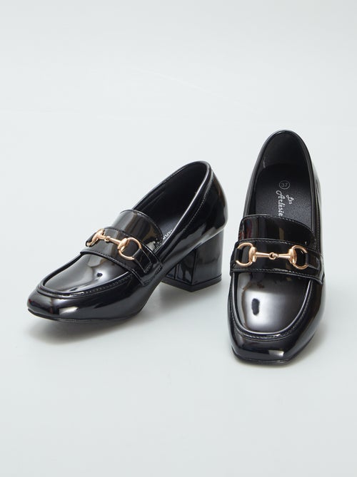 Mocassins envernizados com salto - Kiabi