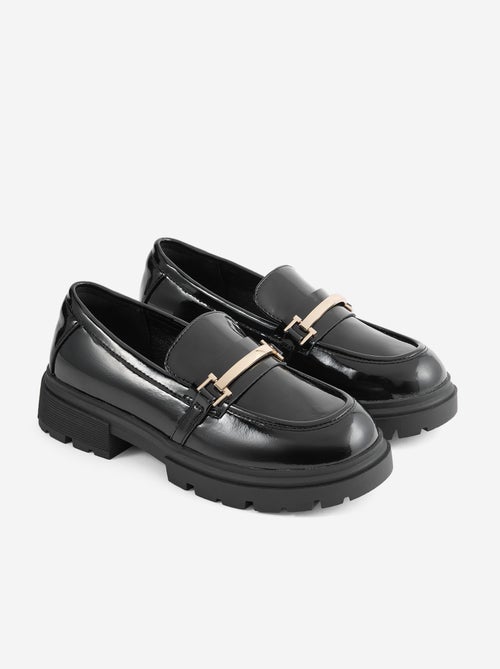 Mocassins envernizados com solas tratoradas - Kiabi