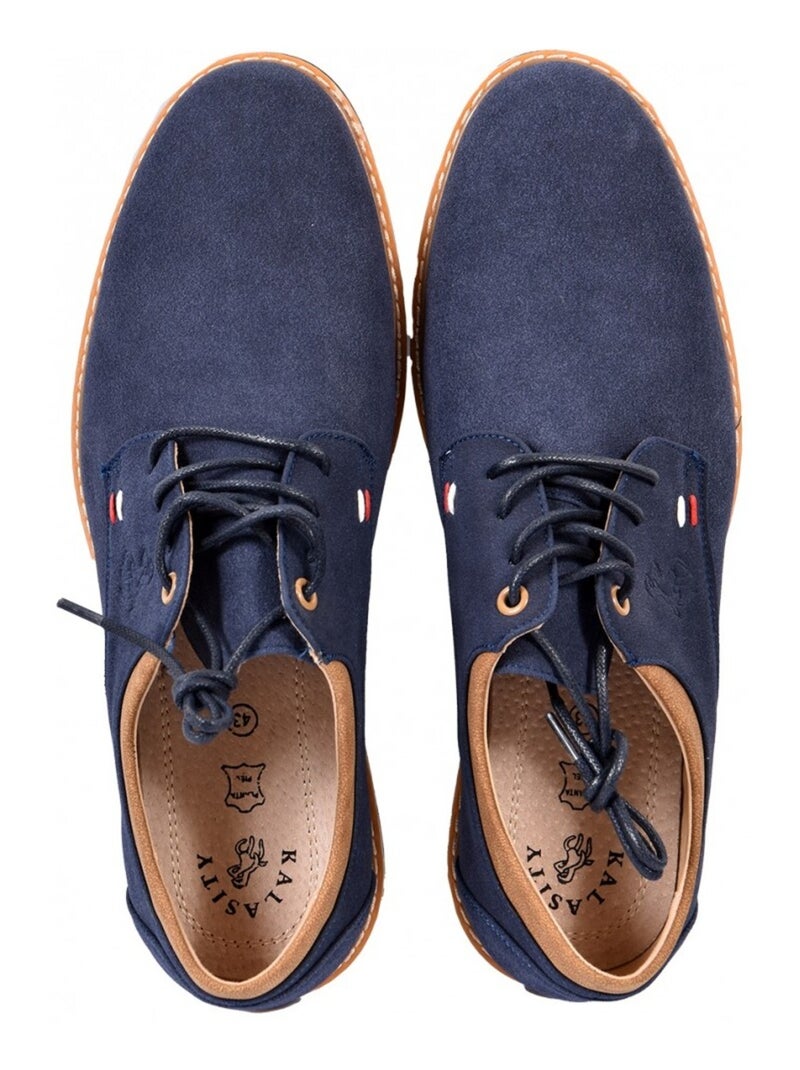 Mocassins Forro Cabedal Premium Azul-marinho - Kiabi