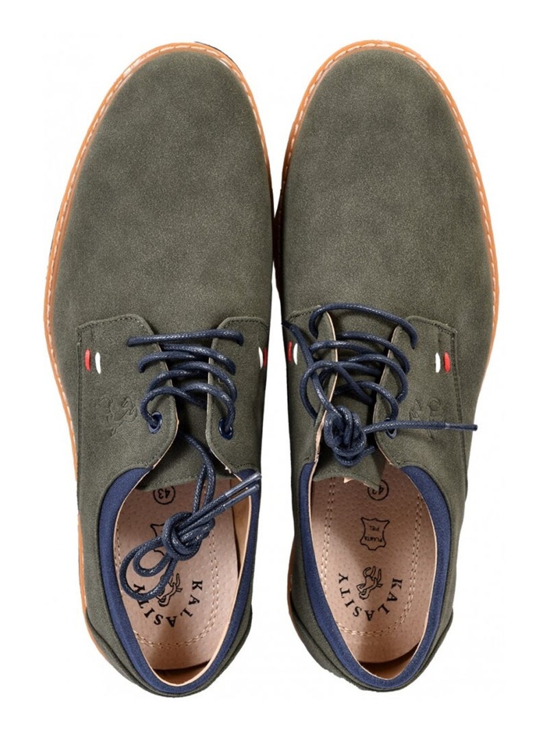 Mocassins Forro Cabedal Premium Cáqui - Kiabi