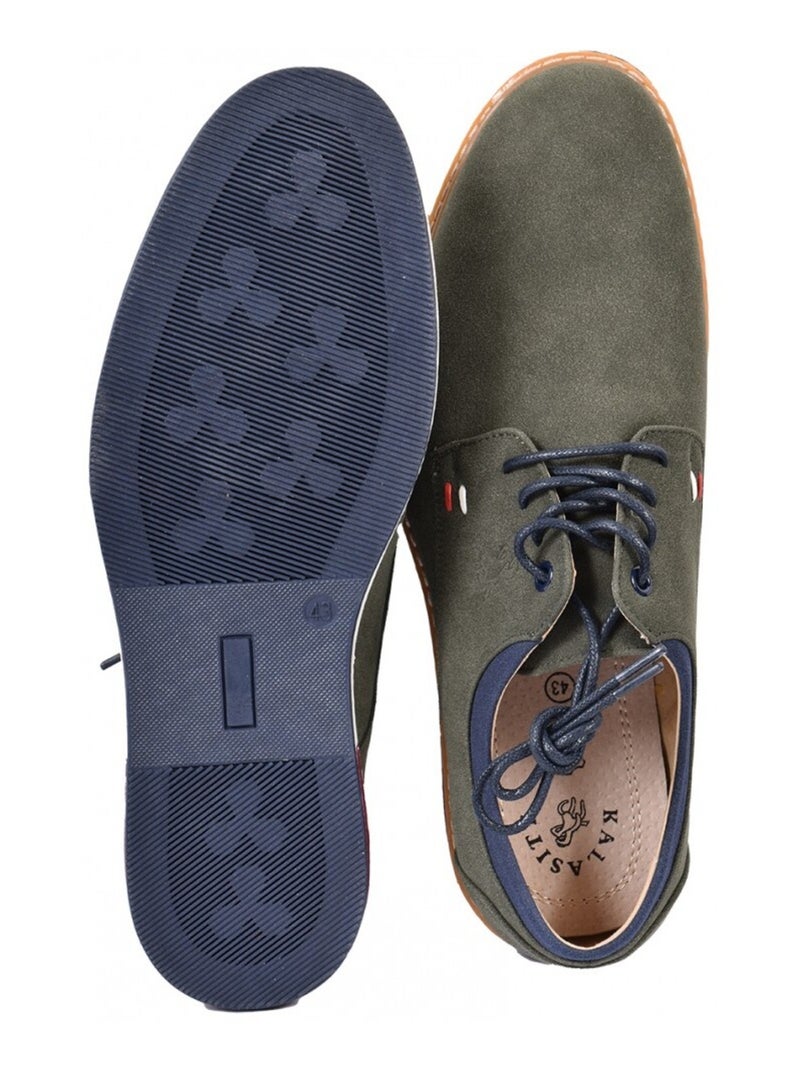 Mocassins Forro Cabedal Premium Cáqui - Kiabi