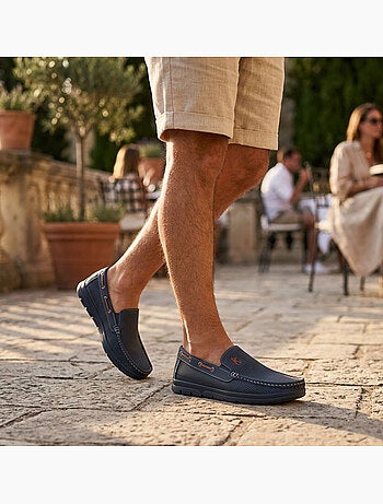 Mocassins homem microperfurados conforto verão sola dentada ozabi