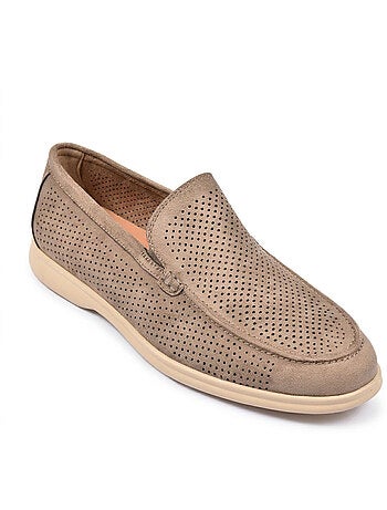 Mocassins homem microperfurados premium slip on conforto ozabi