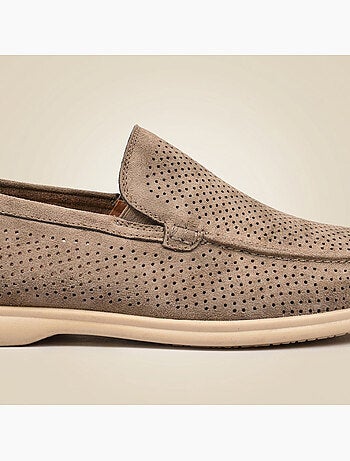 Mocassins homem microperfurados premium slip on conforto ozabi