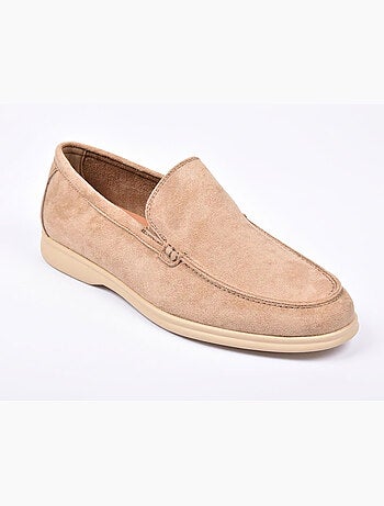 Mocassins Homem Premium Camurça Conforto Slip-On OZABI