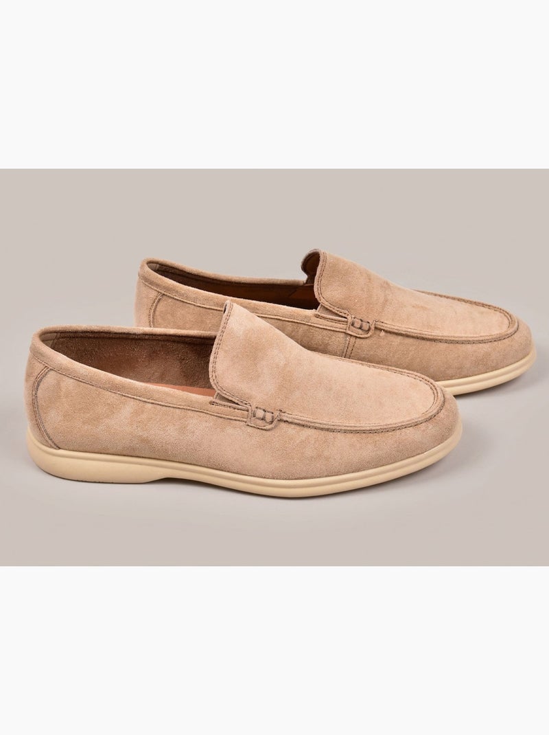 Mocassins Homem Premium Camurça Conforto Slip-On OZABI Bege - Kiabi