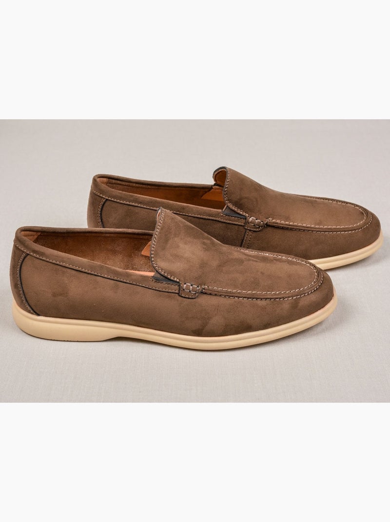 Mocassins Homem Premium Camurça Conforto Slip-On OZABI Castanho - Kiabi