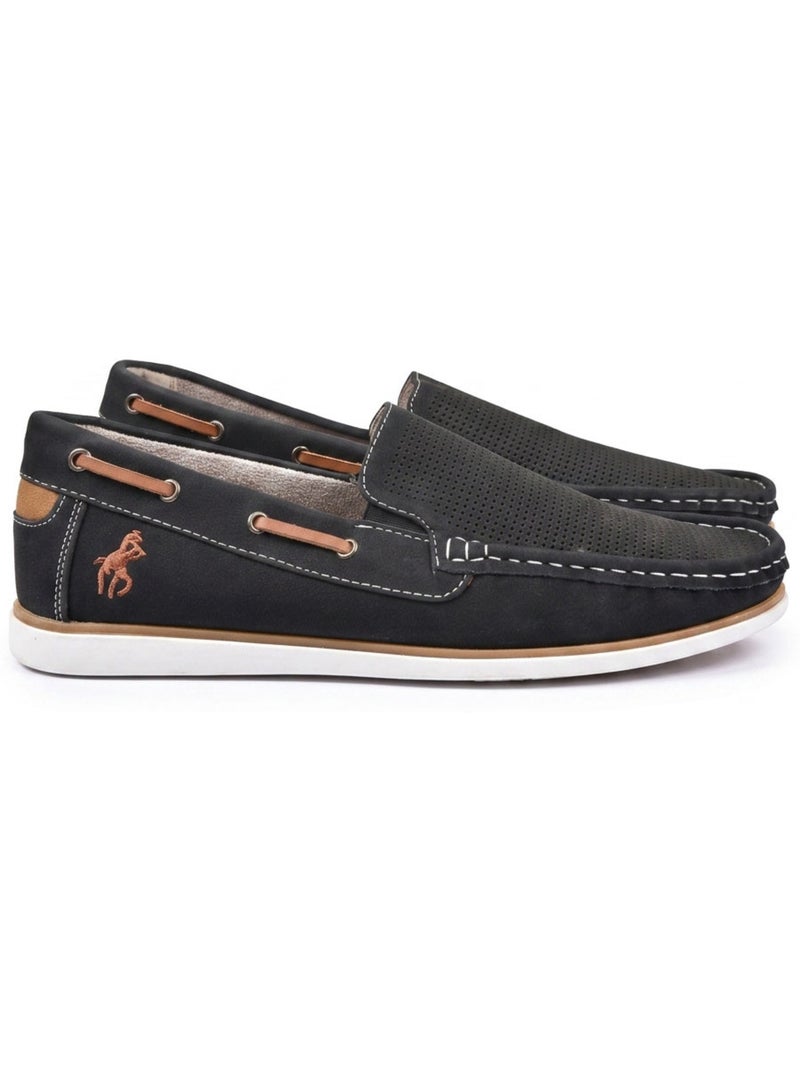 Mocassins homem respiráveis perfurados conforto verão OZABI Preto - Kiabi