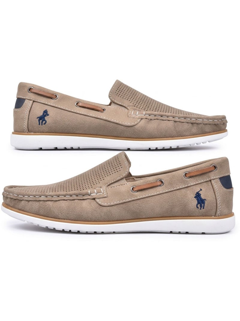 Mocassins homem respiráveis perfurados conforto verão OZABI Toupe - Kiabi