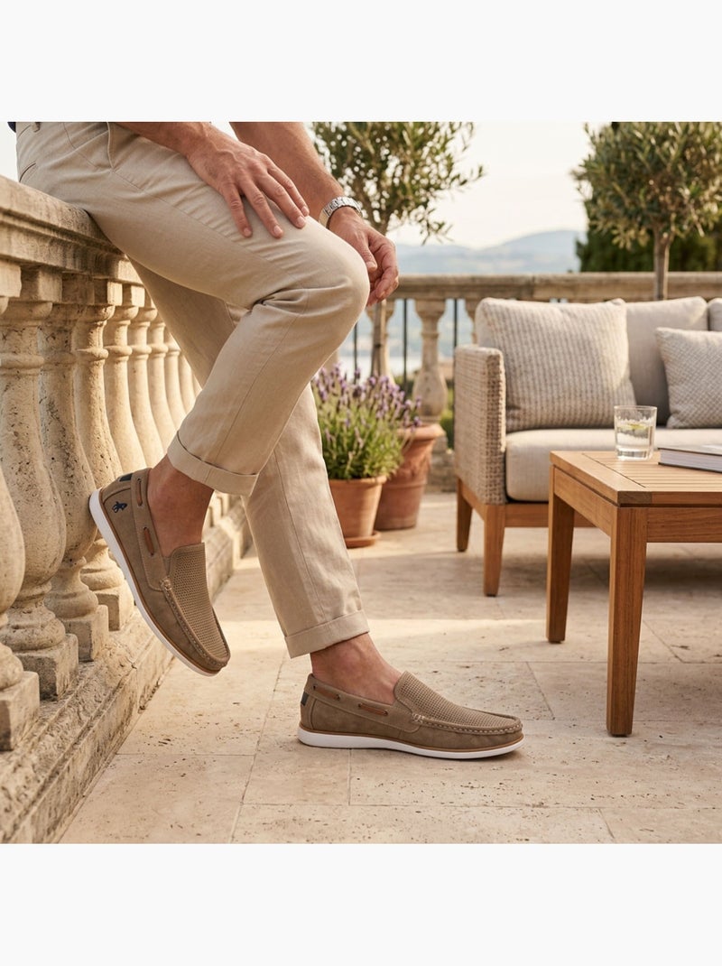 Mocassins homem respiráveis perfurados conforto verão OZABI Toupe - Kiabi