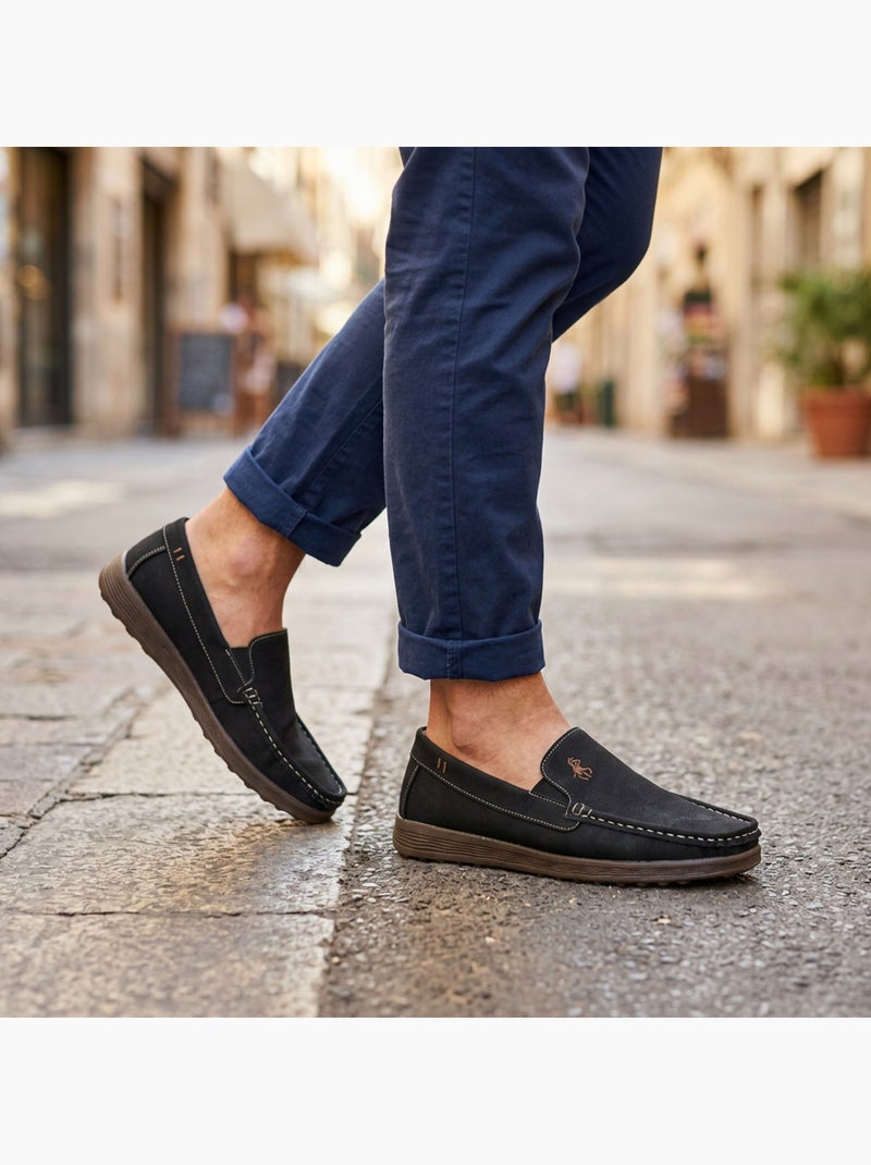 Mocassins homem verão conforto sem atacadores ozabi Preto - Kiabi