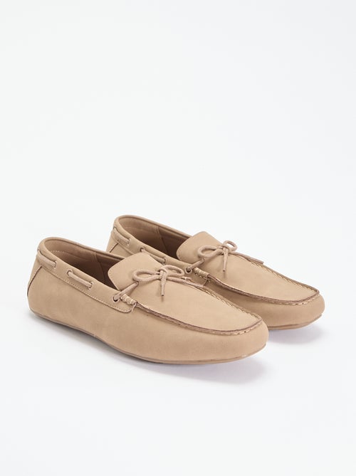 Mocassins lisos em camurça sintética - Kiabi