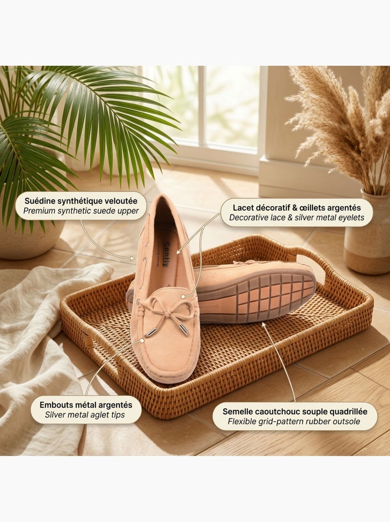 Mocassins mulher atacador camurça bobo chic 3 cores ozabi Camelo - Kiabi