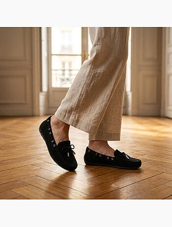 Mocassins mulher atacador camurça bobo chic 3 cores ozabi