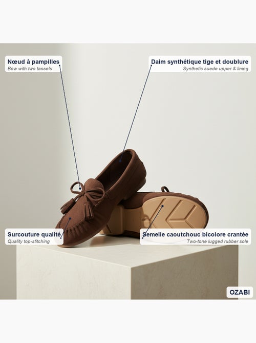 Mocassins mulher bobo chic nó pampilhos camurça sintética ozabi - Kiabi