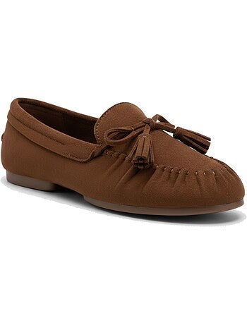 Mocassins mulher bobo chic nó pampilhos camurça sintética ozabi