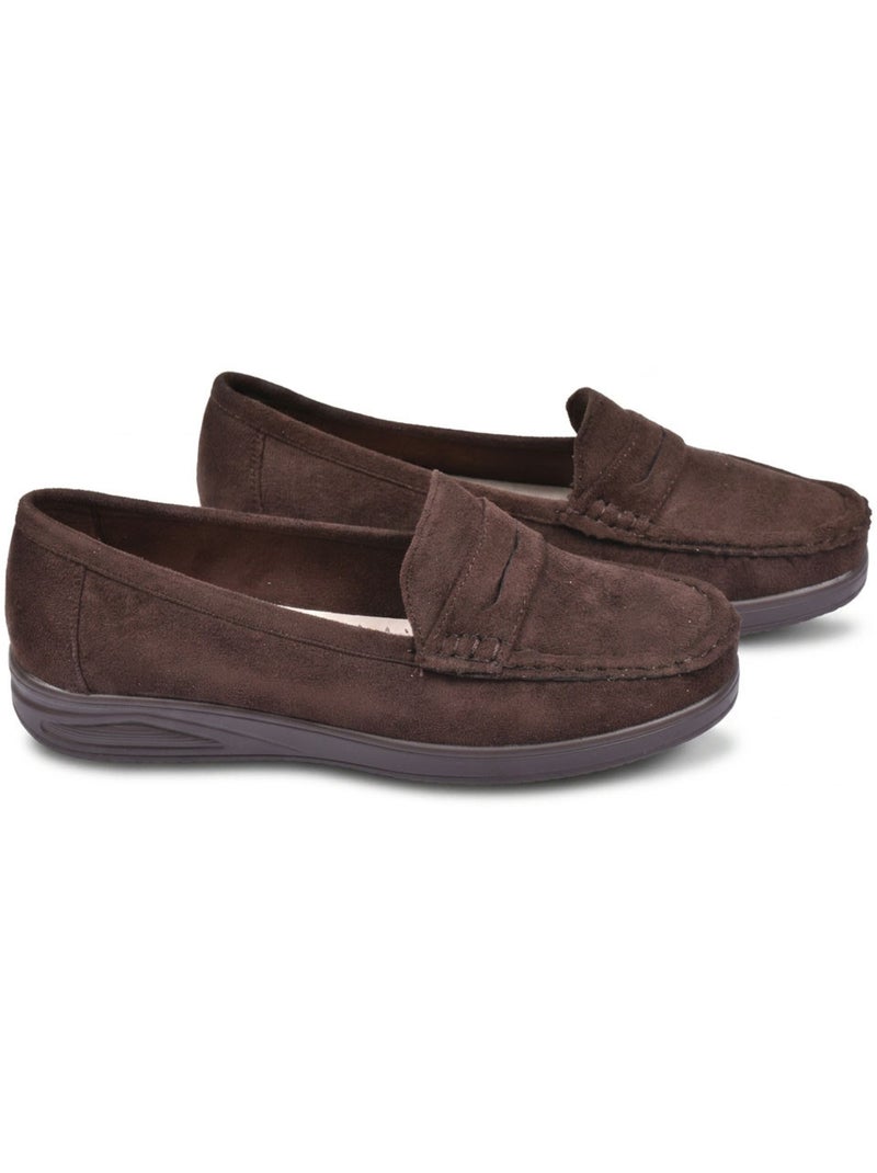 Mocassins mulher penny loafer camurça conforto ozabi Castanho - Kiabi