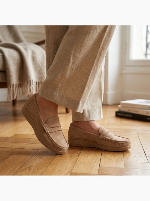 Mocassins mulher penny loafer camurça conforto ozabi - Kiabi Mocassins mulher penny loafer camurça conforto ozabi - Kiabi