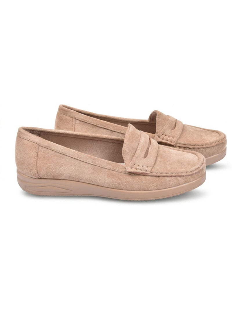 Mocassins mulher penny loafer camurça conforto ozabi Toupe - Kiabi