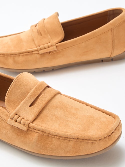 Mocassins náuticos com efeito de camurça - Kiabi