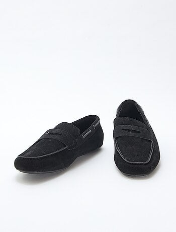 Mocassins náuticos em camurça lisa
