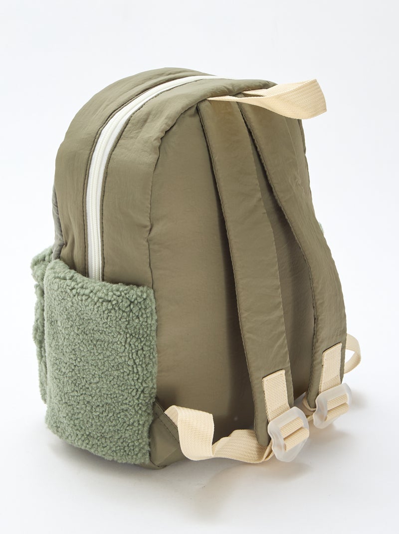 Mochila bimaterial Verde - Kiabi