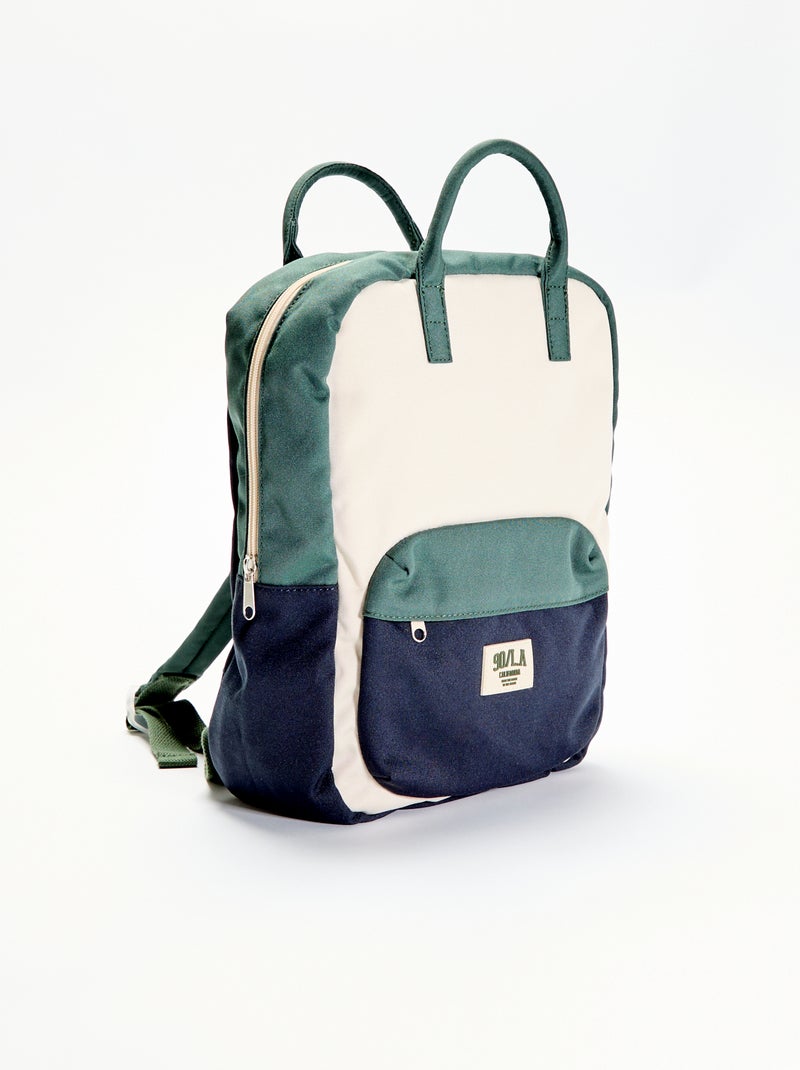 Mochila color block Azul - Kiabi