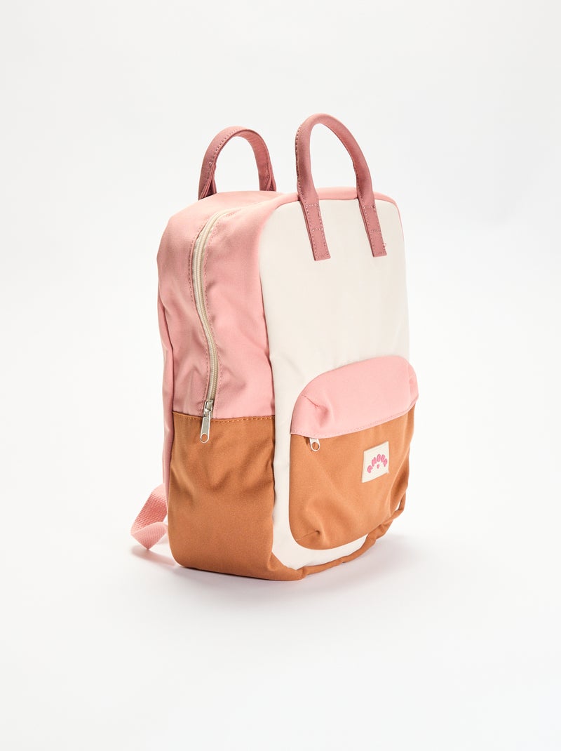 Mochila color block Bege - Kiabi