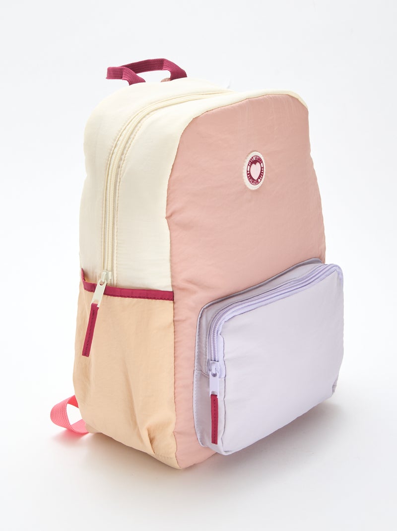 Mochila color-block Violeta - Kiabi